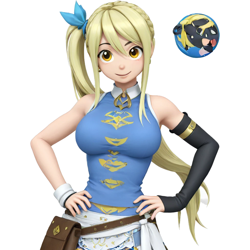 smiling lucy heartfilia portrait emoji