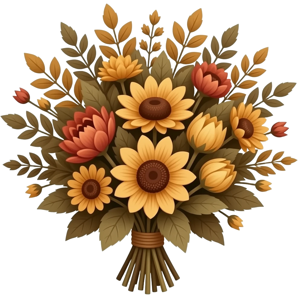 brown boquet emoji emoji