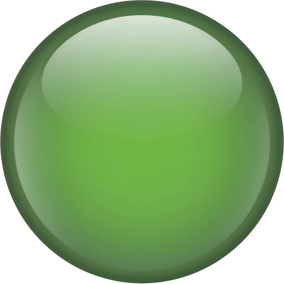 Green shiny glass circle  emoji