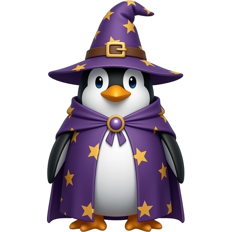 Penguin Wizard emoji