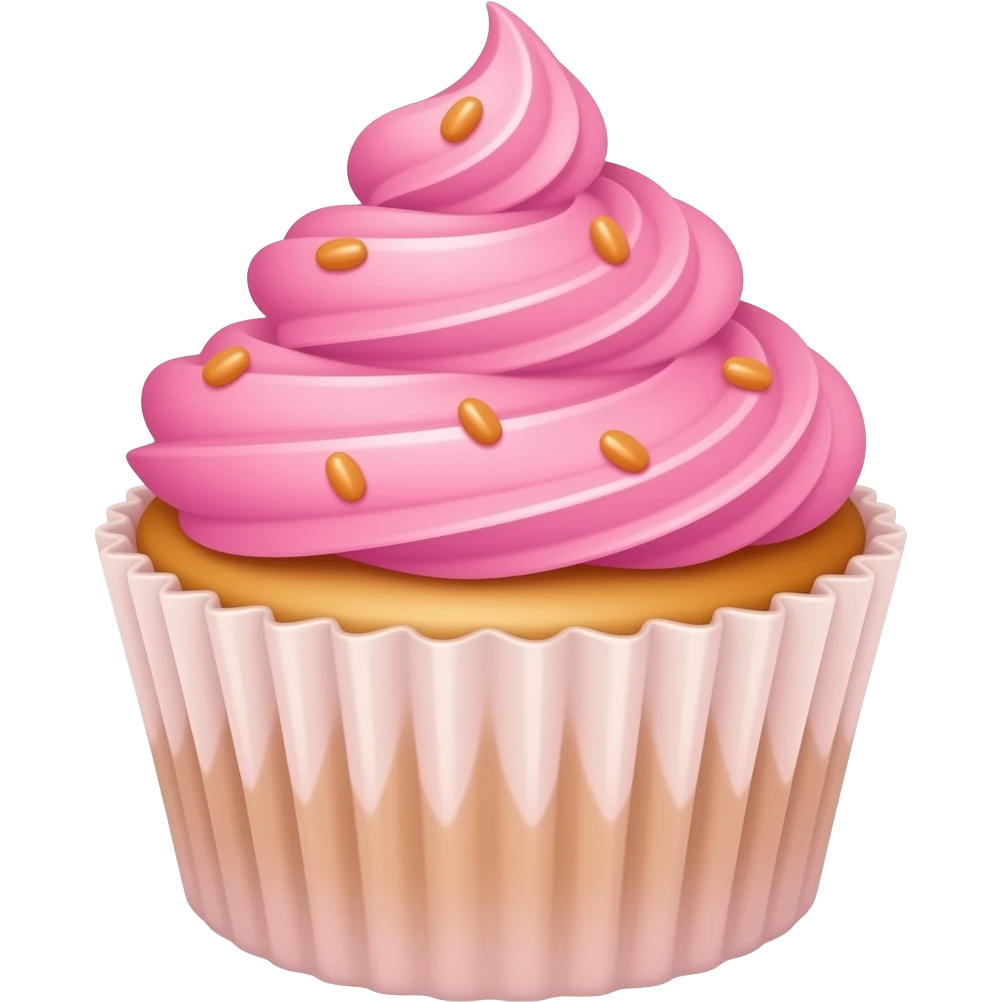 Cupcake with pink icing emoji