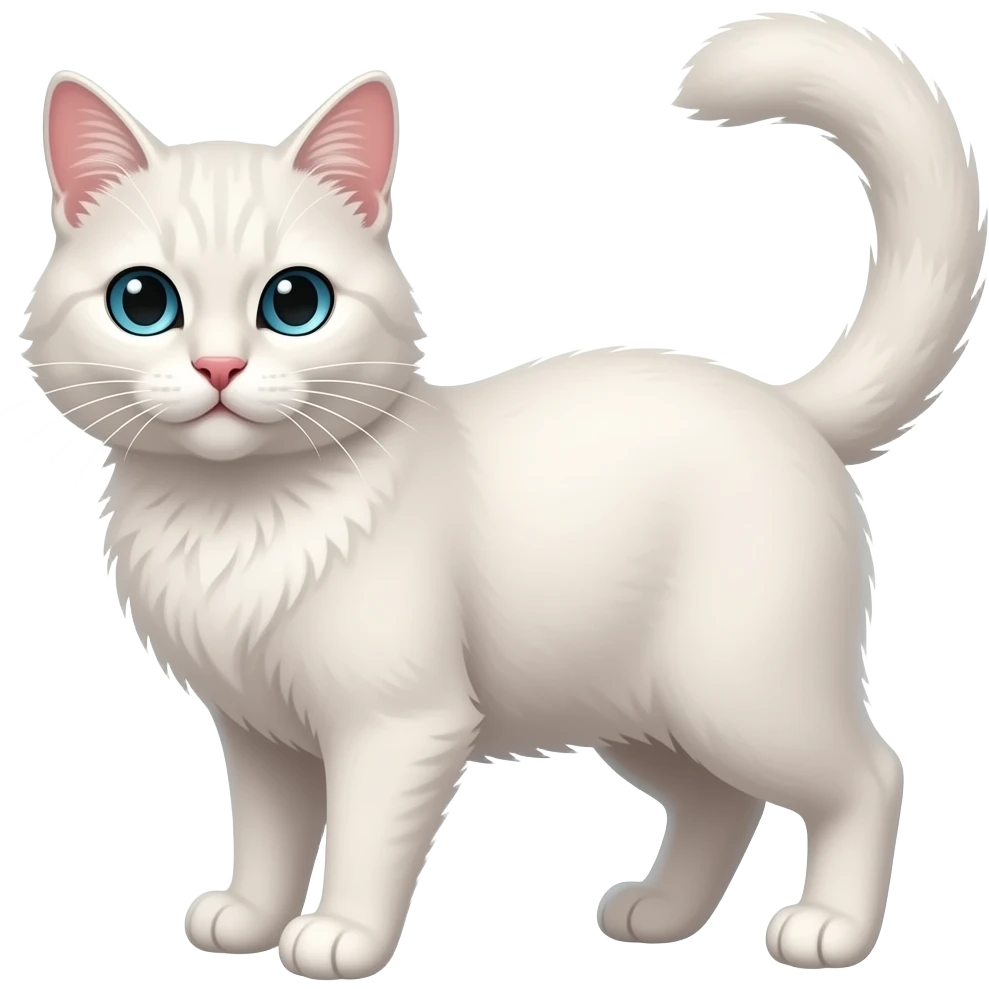 fishing cat albino in color emoji