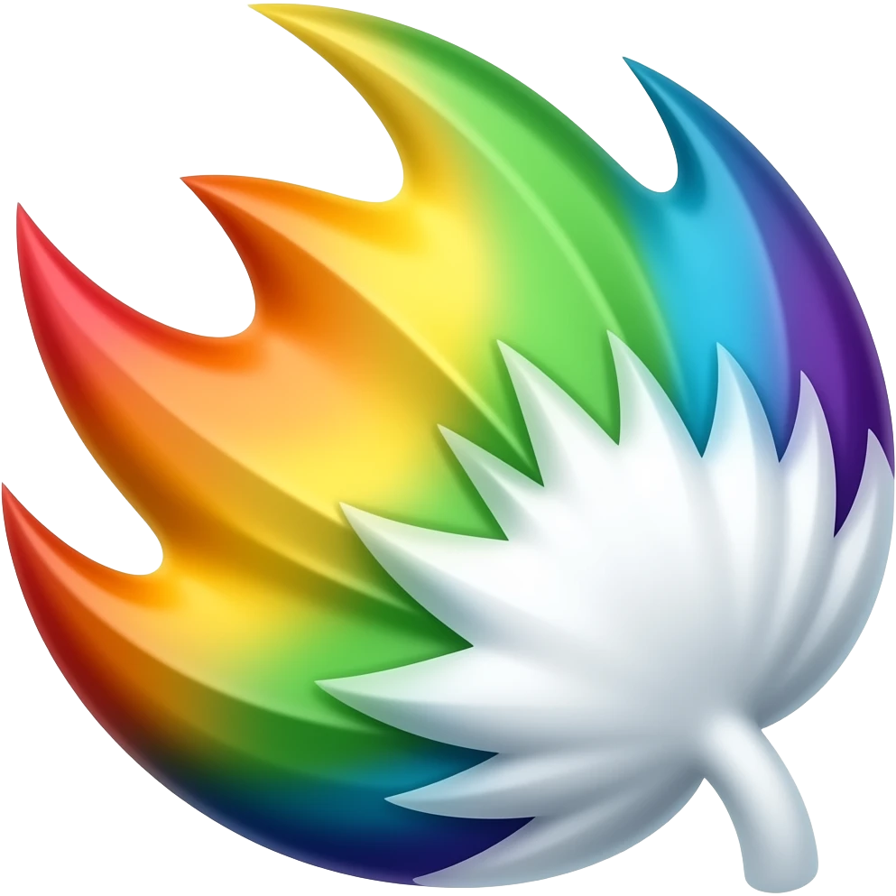 Rainbow tail emoji