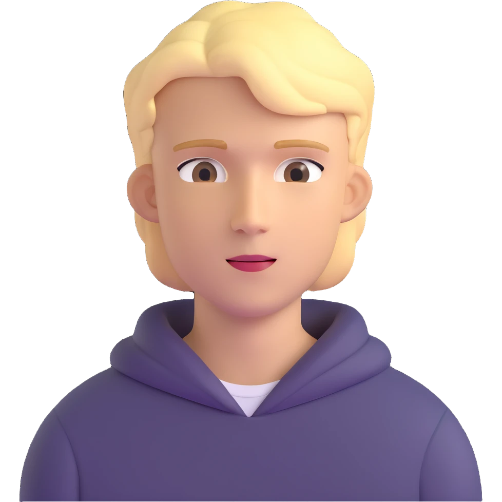 blonde young man emoji