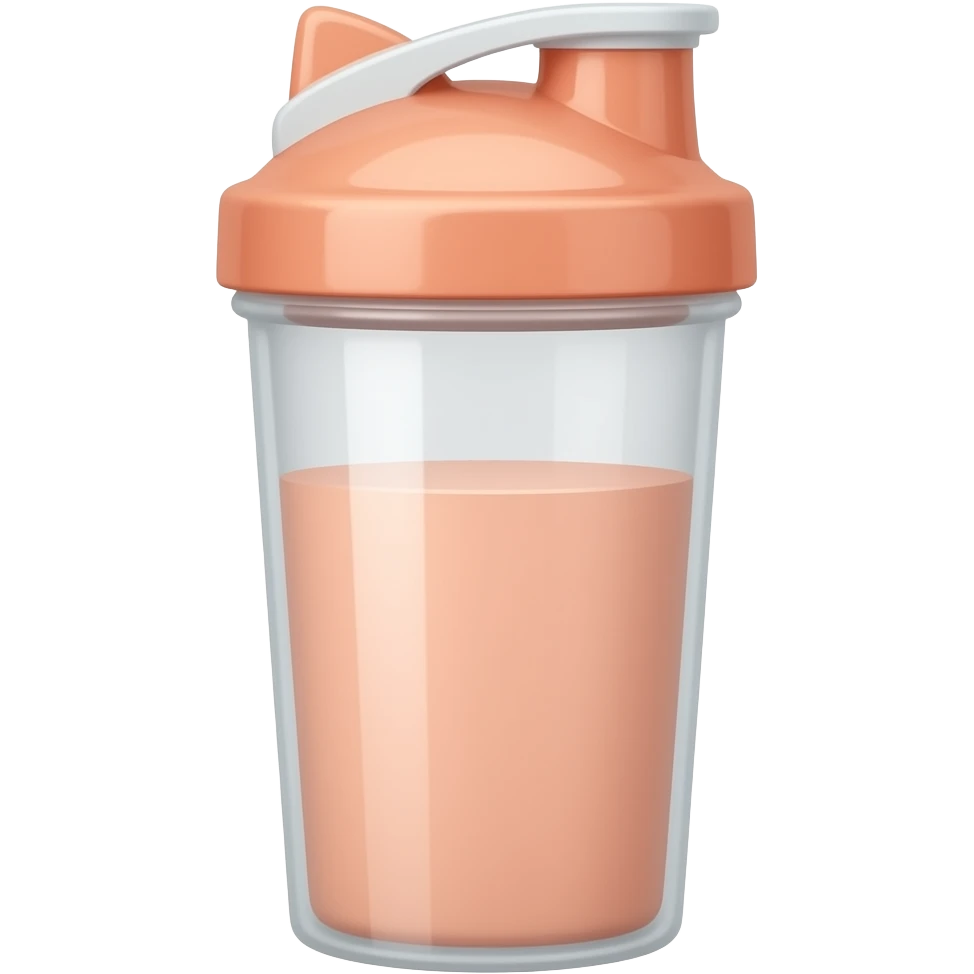 Peach-colored protein shake shaker emoji