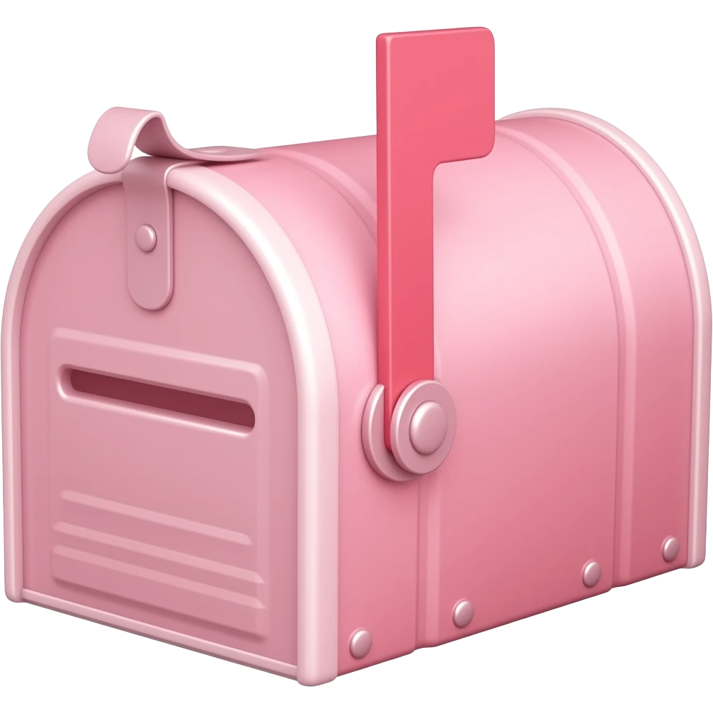 light pale pink mailbox emoji