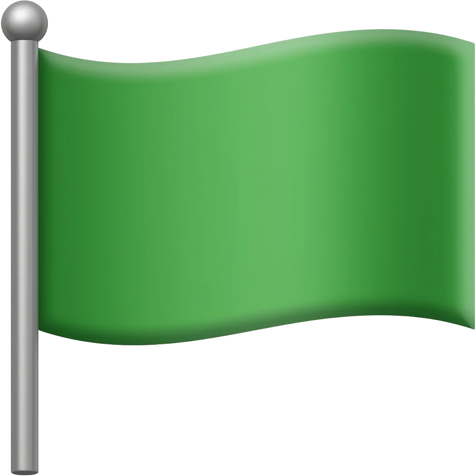 make a green flag emoji