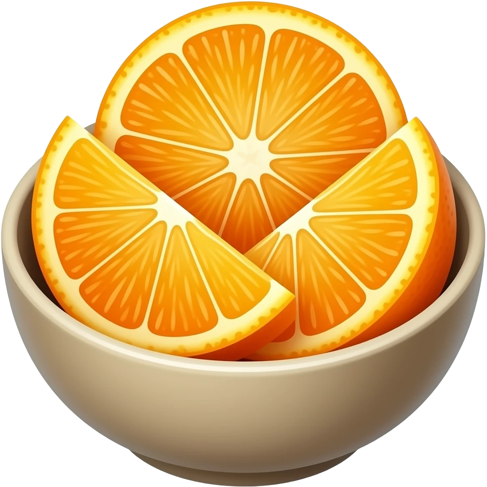 bowl of orange slices emoji
