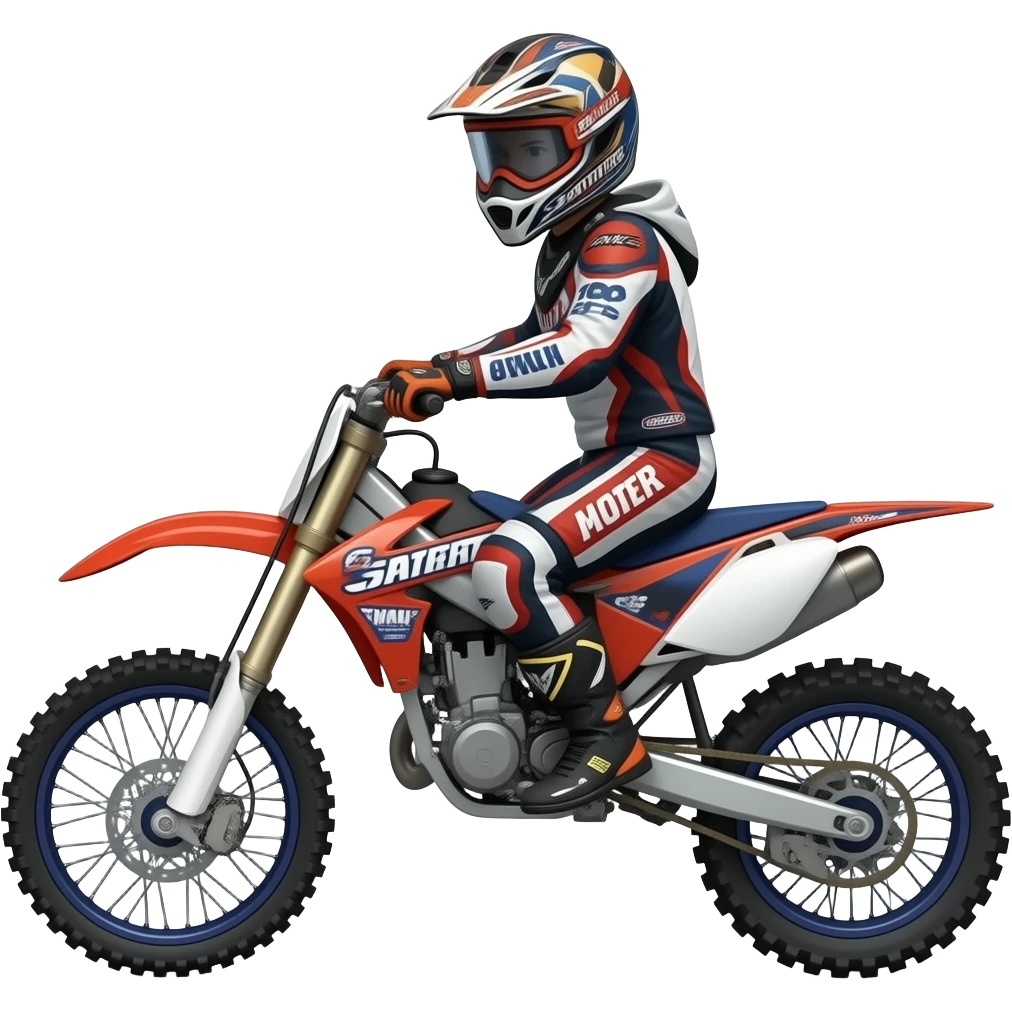 Enduro dirt bike racer emoji