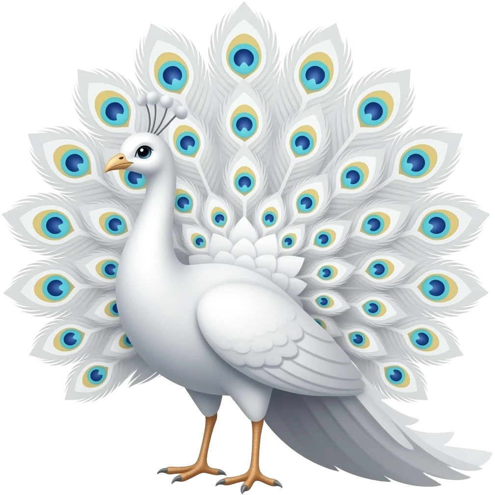 White peacock emoji