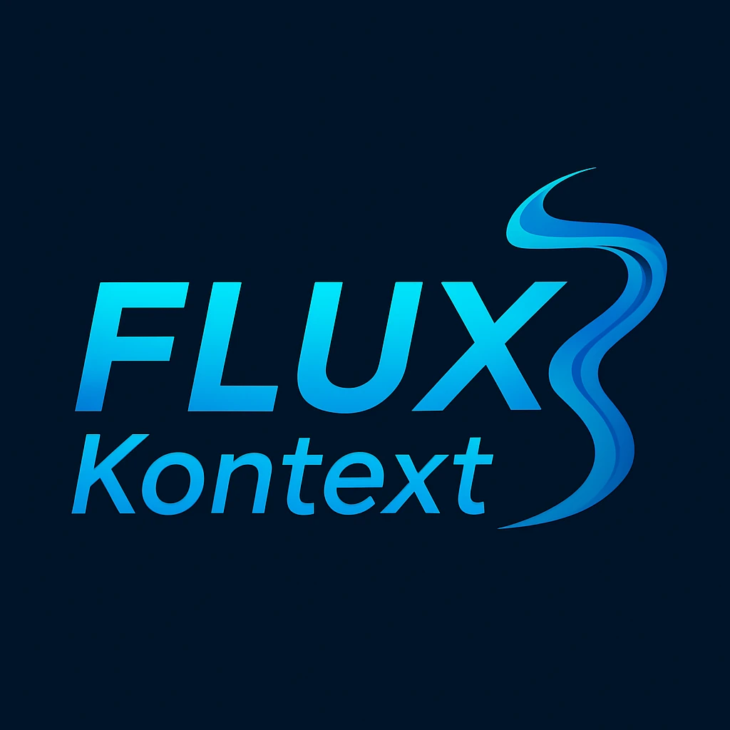 make a image with logo of  text "FLUX Kontext" emoji