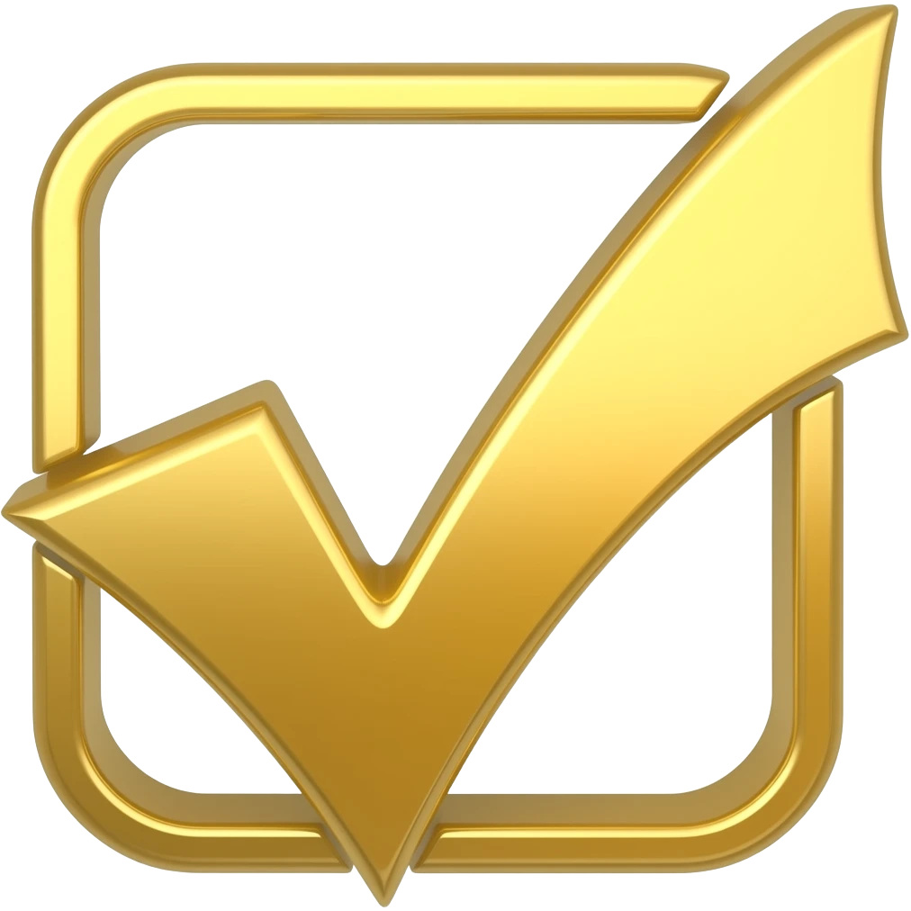 CHECK MARK DORADO emoji