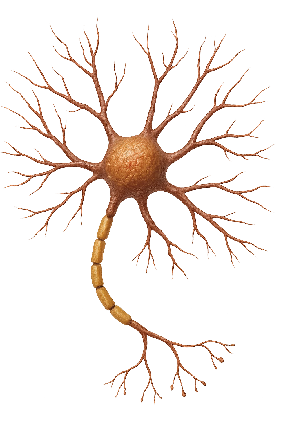 neurone umano anatomico realistico, iperrealistico 4k emoji