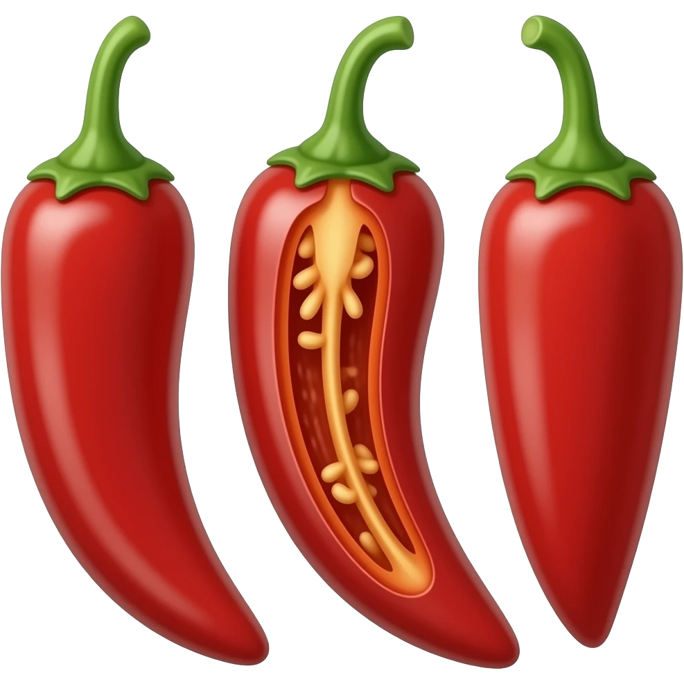 3 spicy peppers overlaid emoji