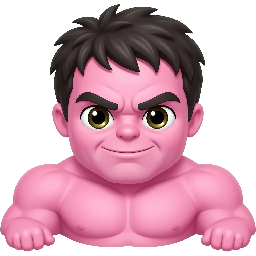 cute pink hulk emoji