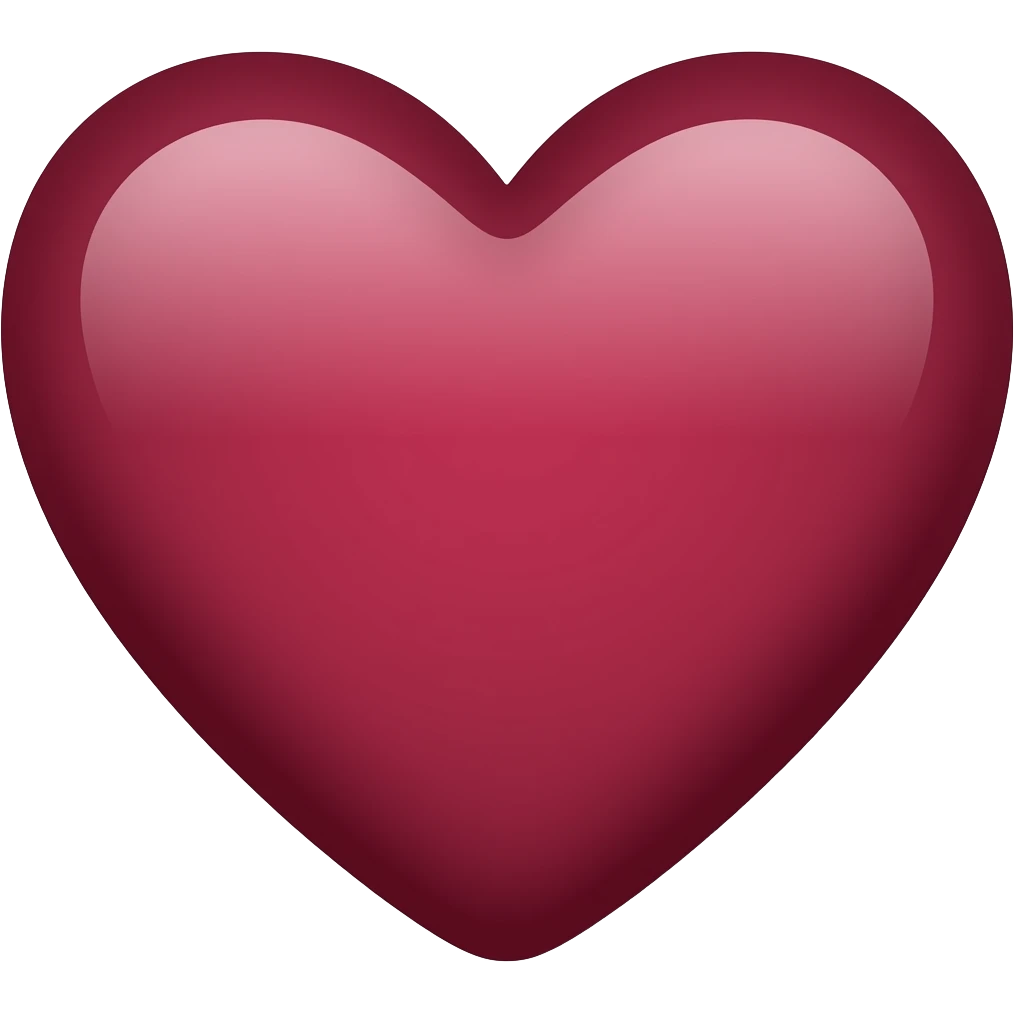 Maroon heart emoji