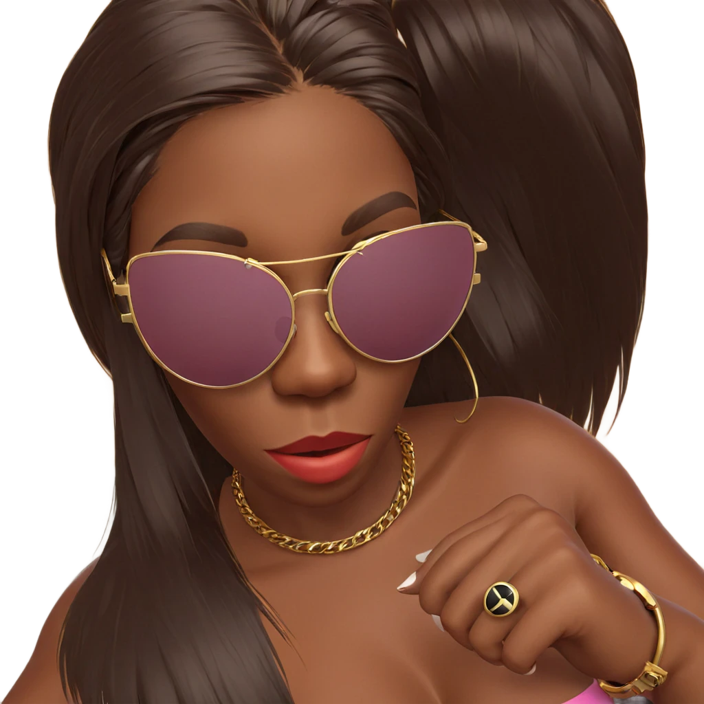 stylish girl with sunglasses emoji