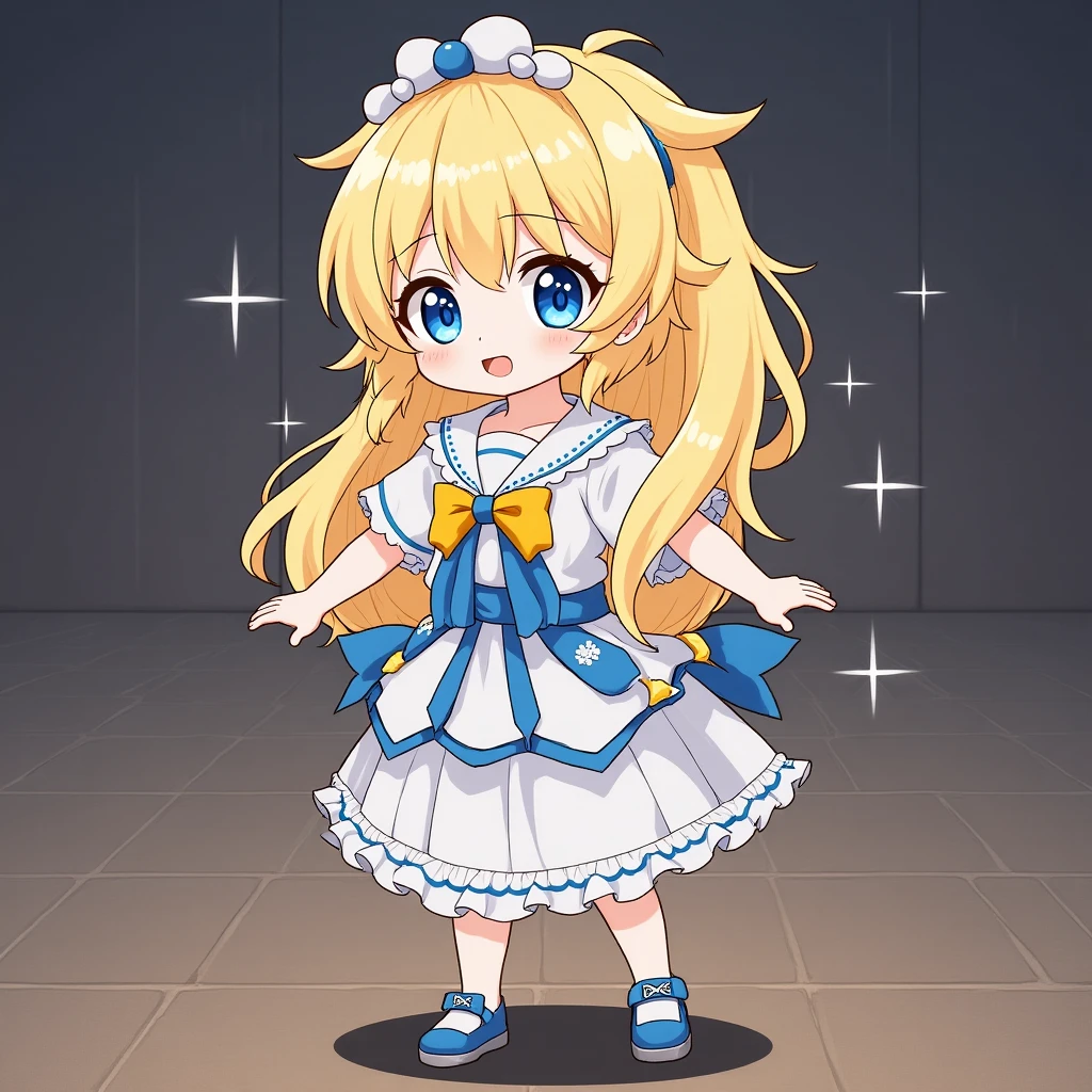 Cute Lumine from Genshin Impact in Photorealistic Hoyoverse Anime Style, full body, full outfit emoji