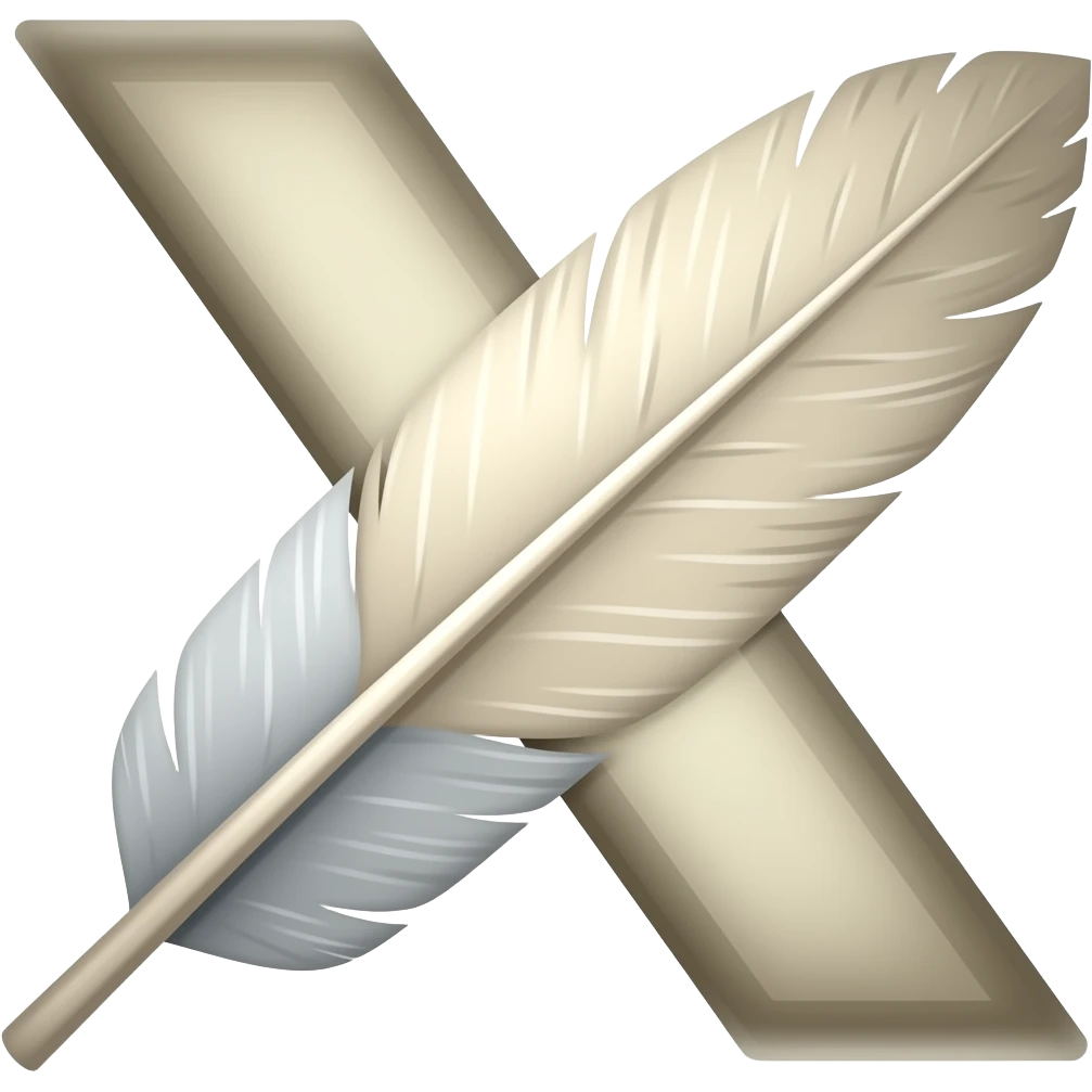 feather letters emoji