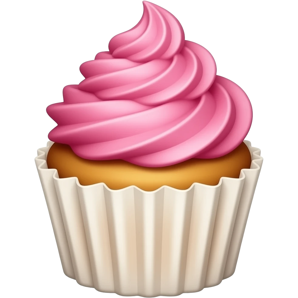 Cupcake with pink icing emoji