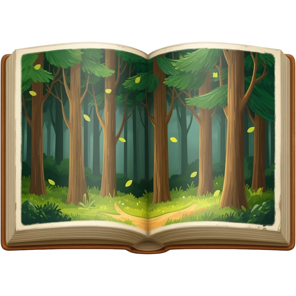 Illustration of a book with some picture in it emoji