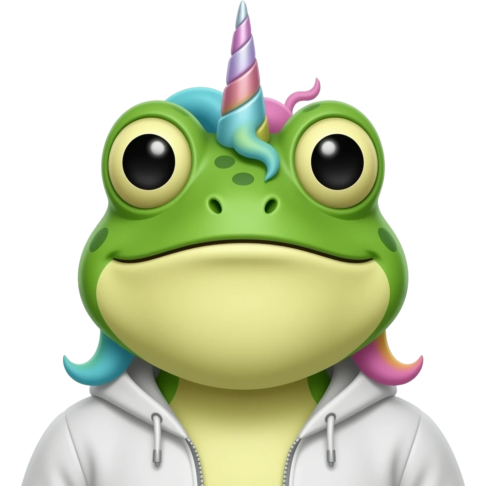 Frog unicorn human mutant emoji