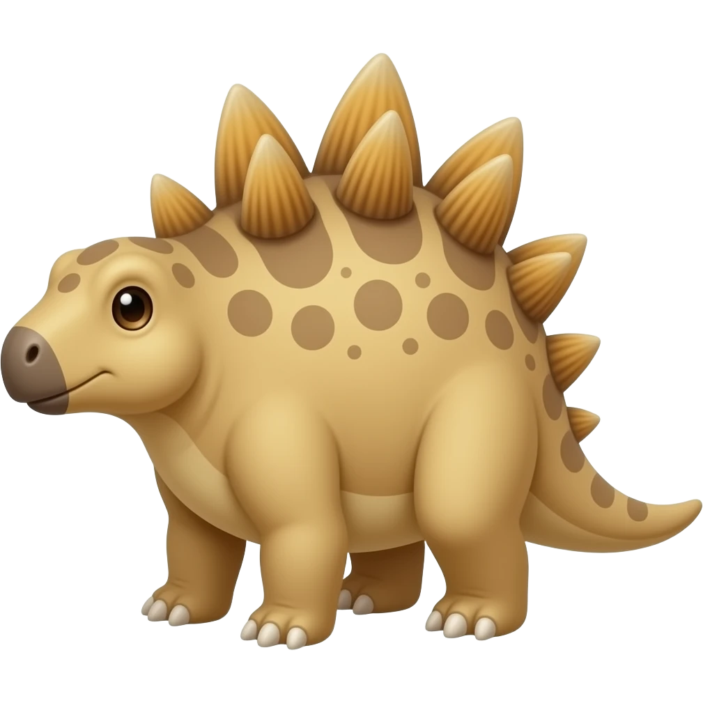Baby stegosaurus no horns on head emoji