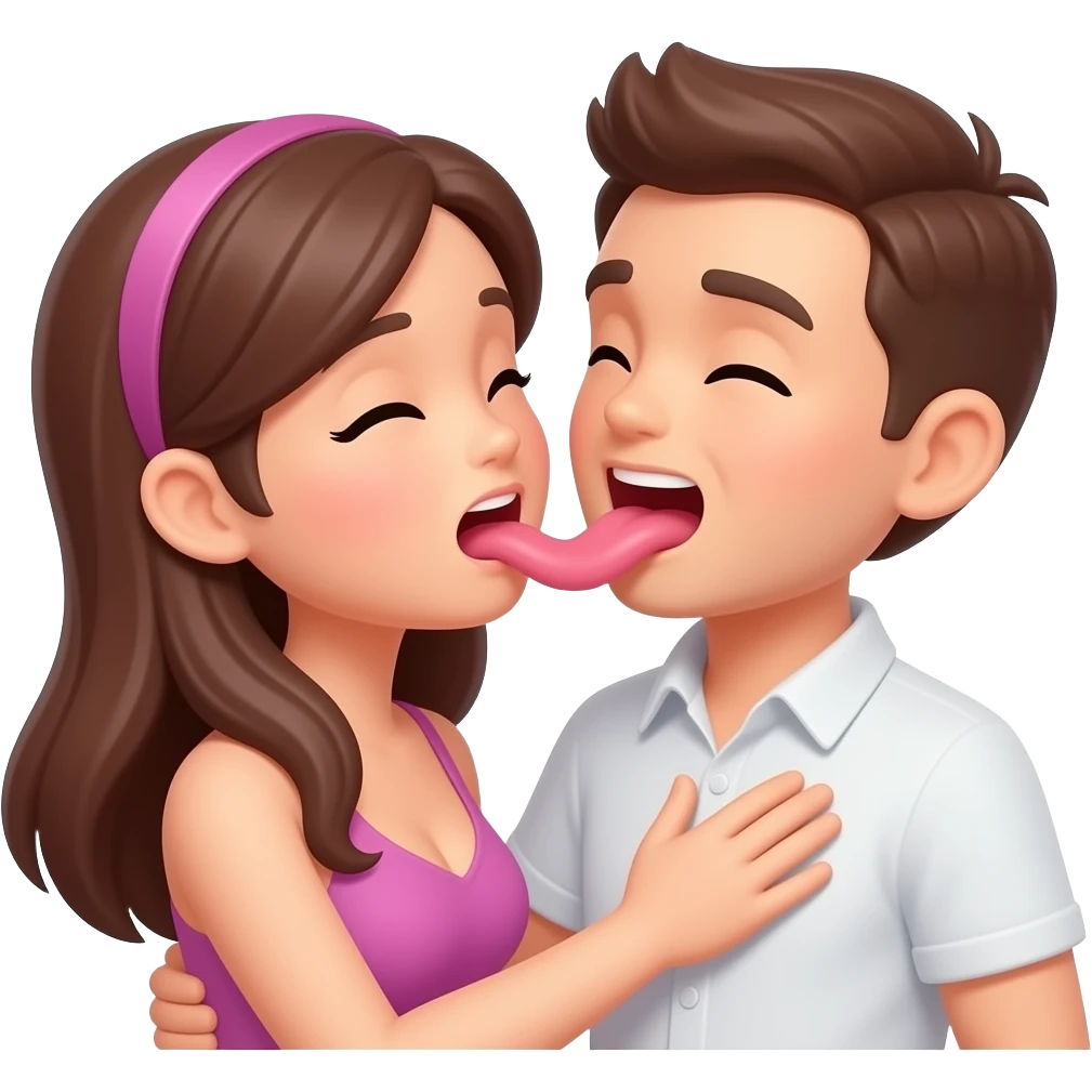 WhatsApp emoji of a couple having sex with orgasm and breast sucking. emoji