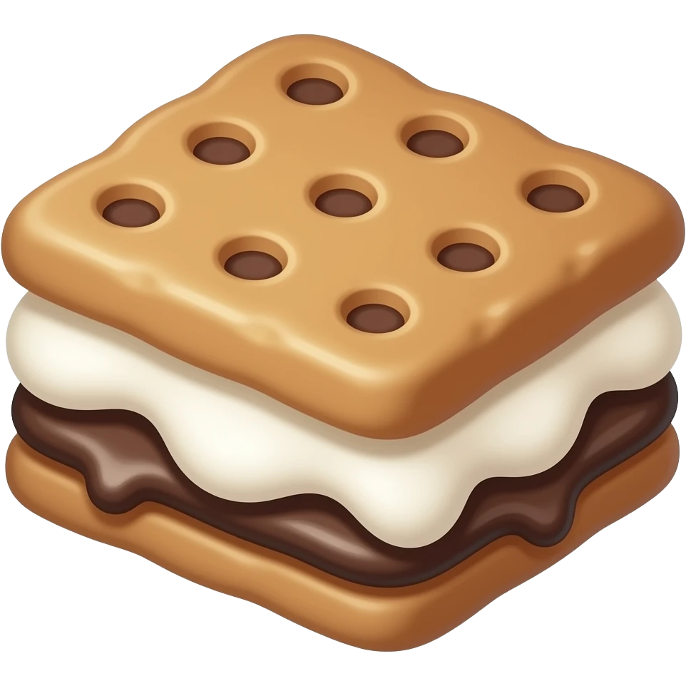 cute anime style s'mores emoji