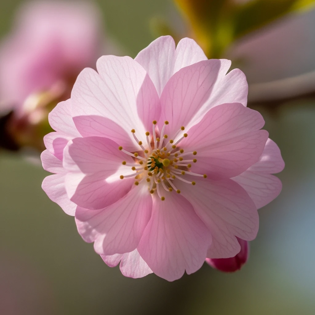 single pink cherry blossom flower, no background emoji