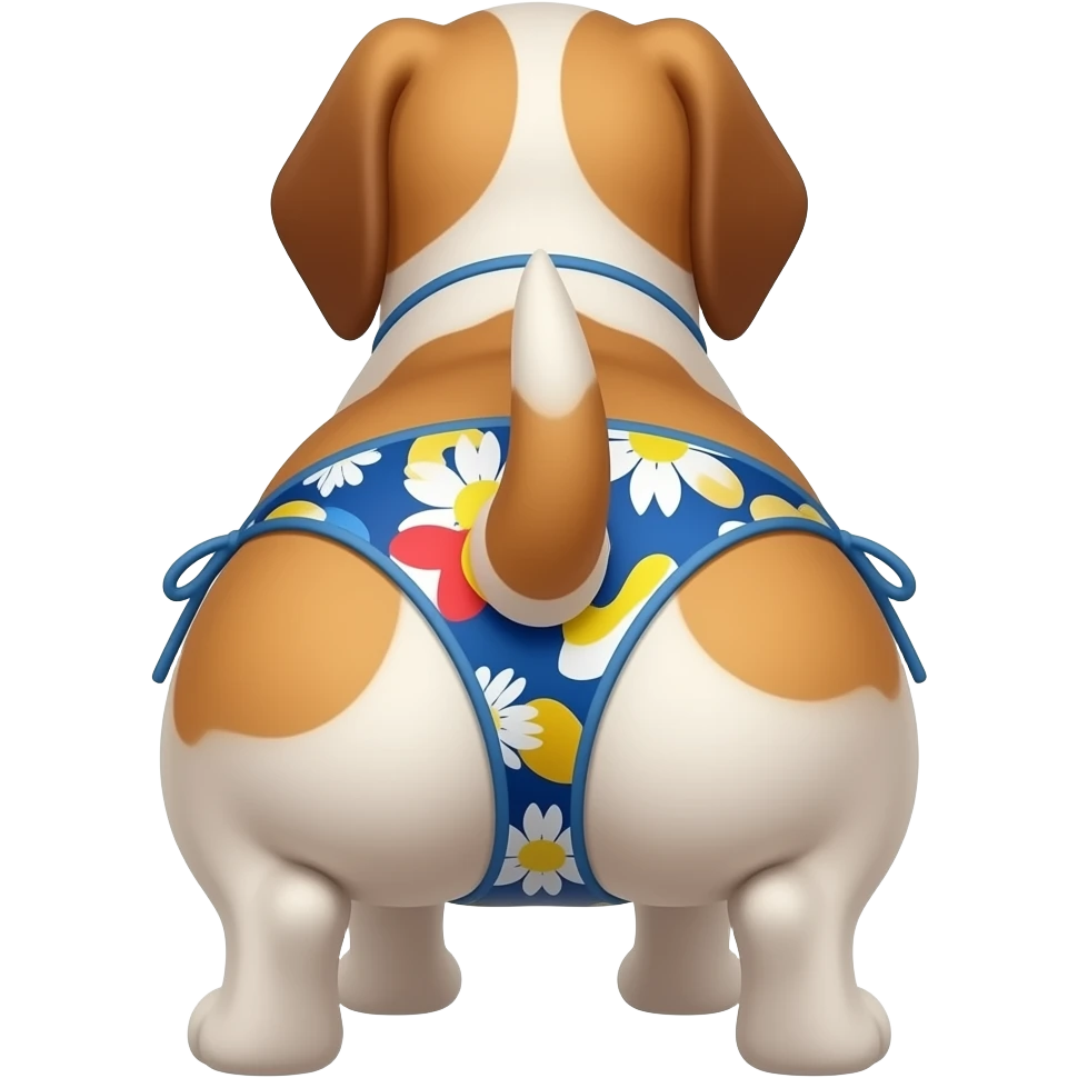 dog butt with bakini bottoms emoji