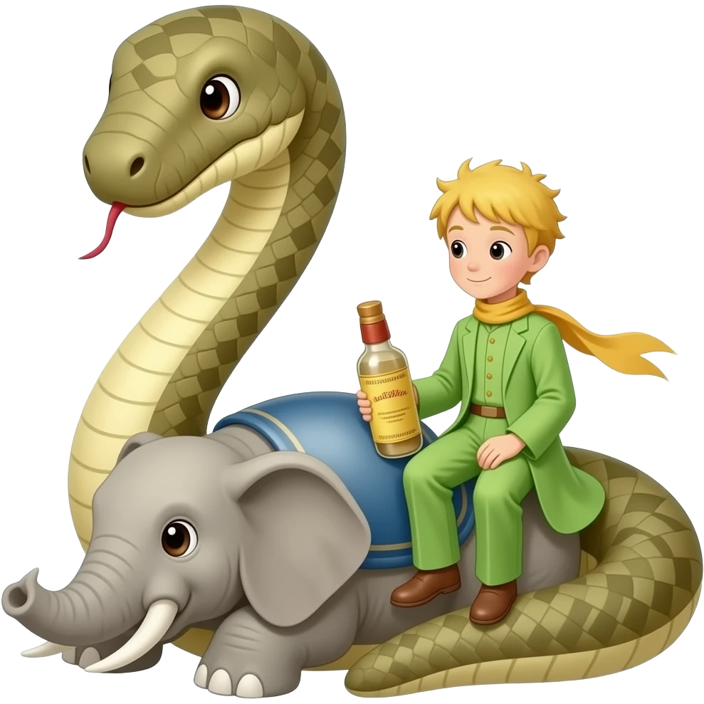 The serpent who swallowed an elephant from the little prince emoji