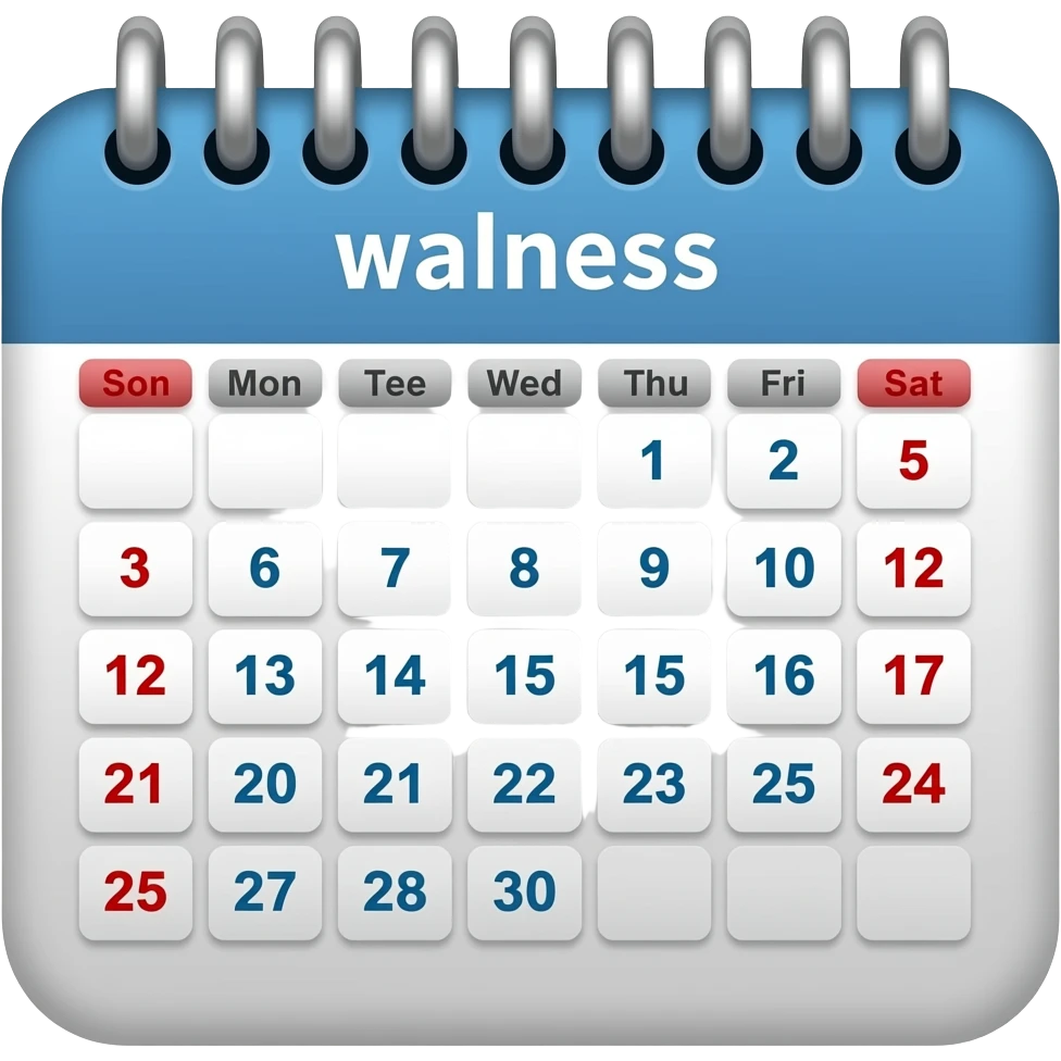 wellness calendar emoji