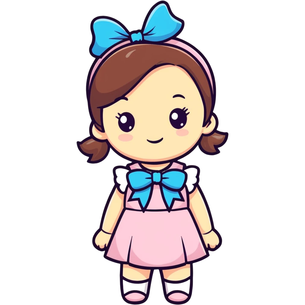 Girl with bow with star bucks emoji