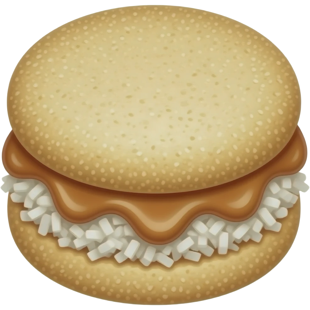 Alfajores de maicena con dulce de leche ycon coco rallado emoji