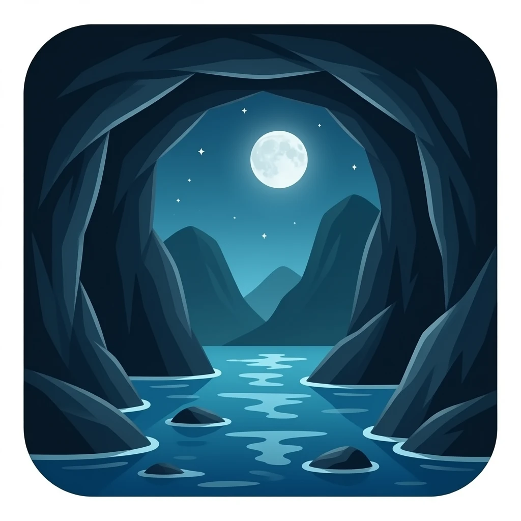 une grotte très sombre emoji