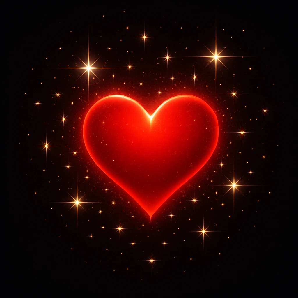 heart surrounded by twinkling sparkles emoji