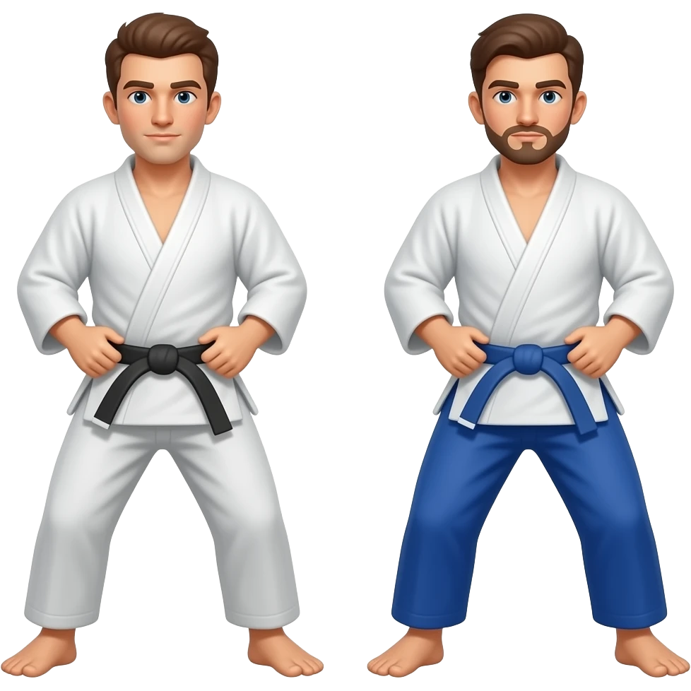 two men doing judo emoji