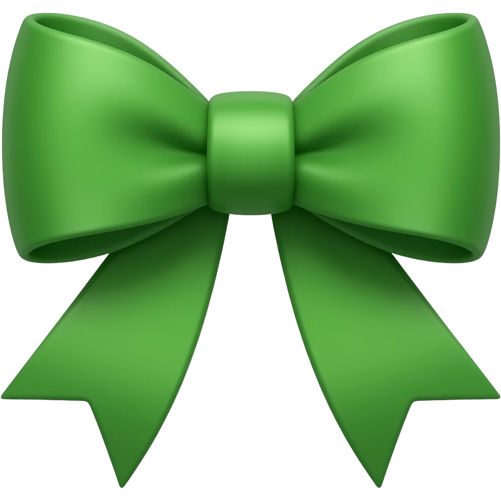 green bow emoji