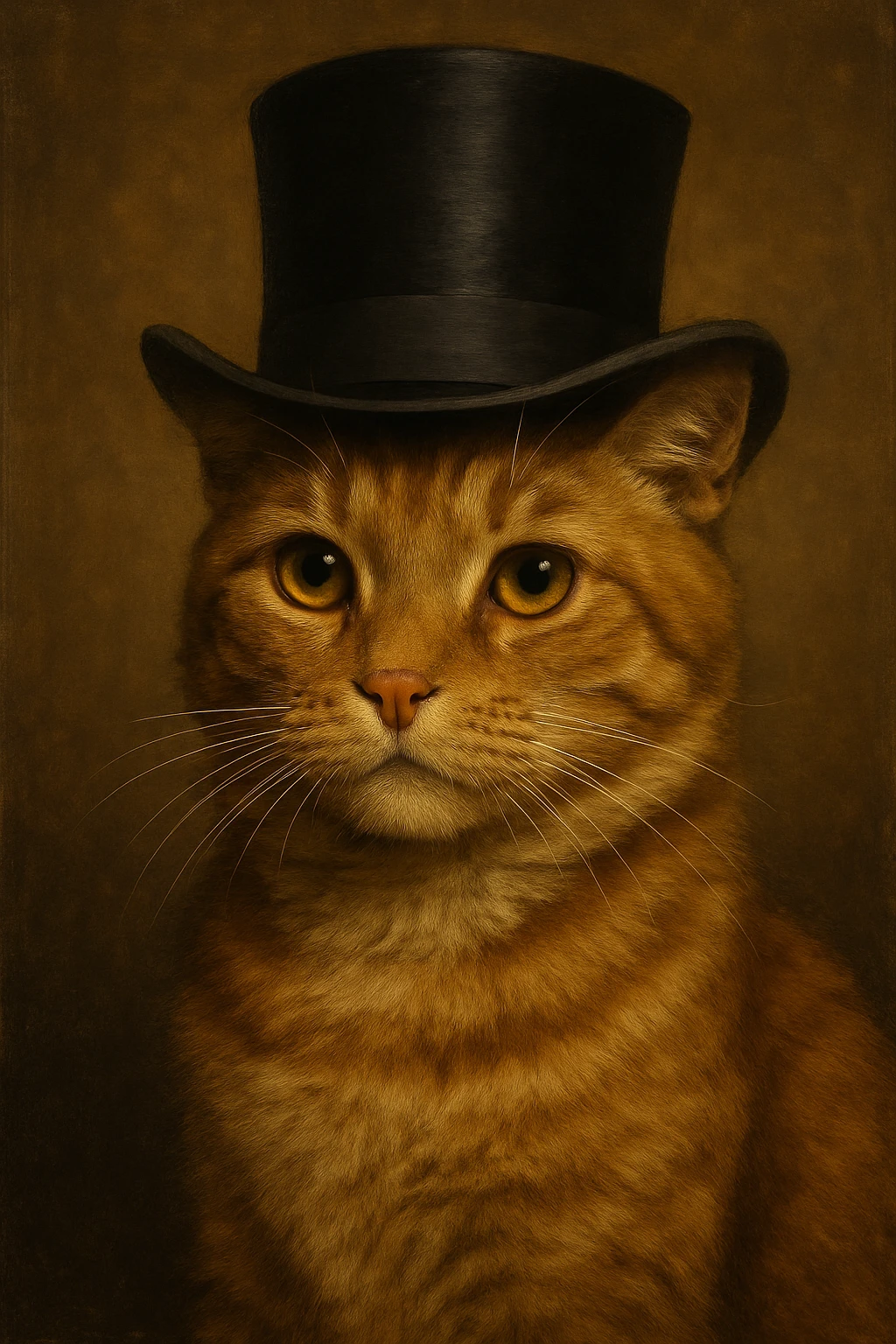 cat wearing a tophat emoji