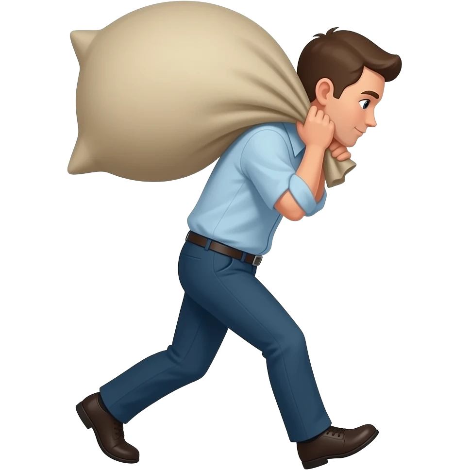 employed carry a sack full body emoji