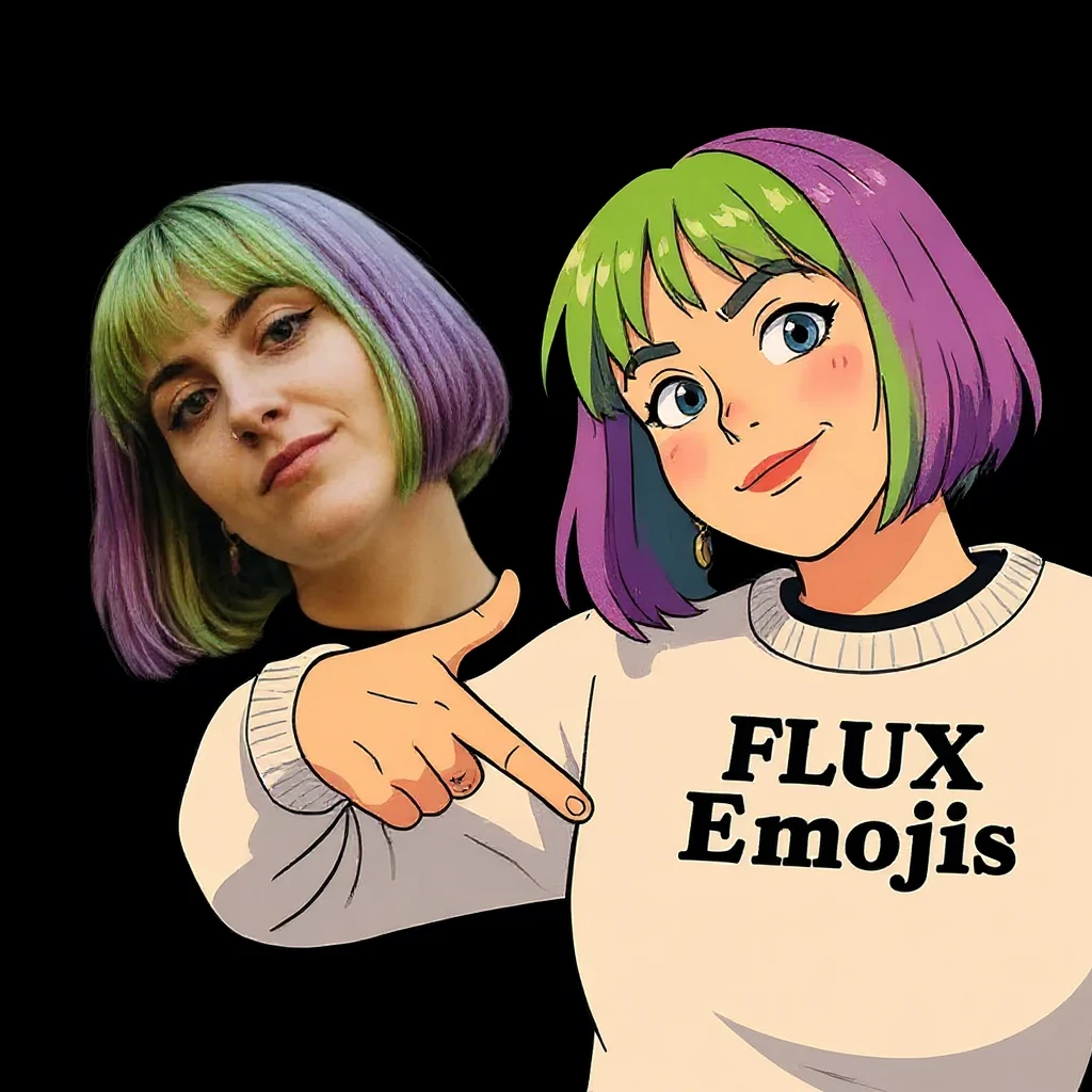 replace replicate to "emojis" and make the background black  emoji