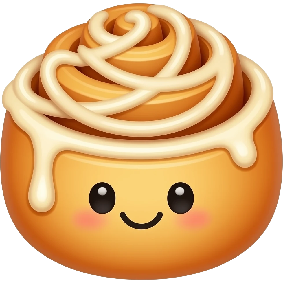 candied orange cinnamon roll cute emoji