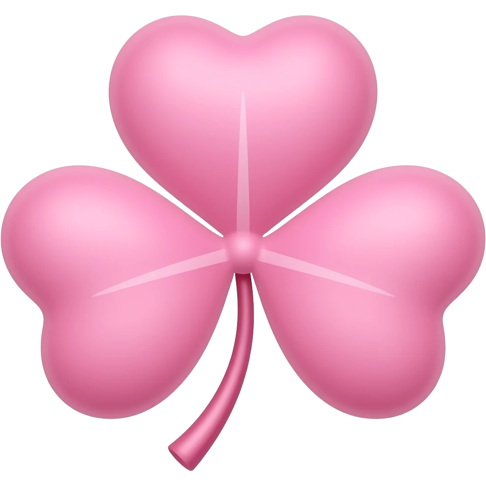 Make it a sticker of pink four leaf clover emoji