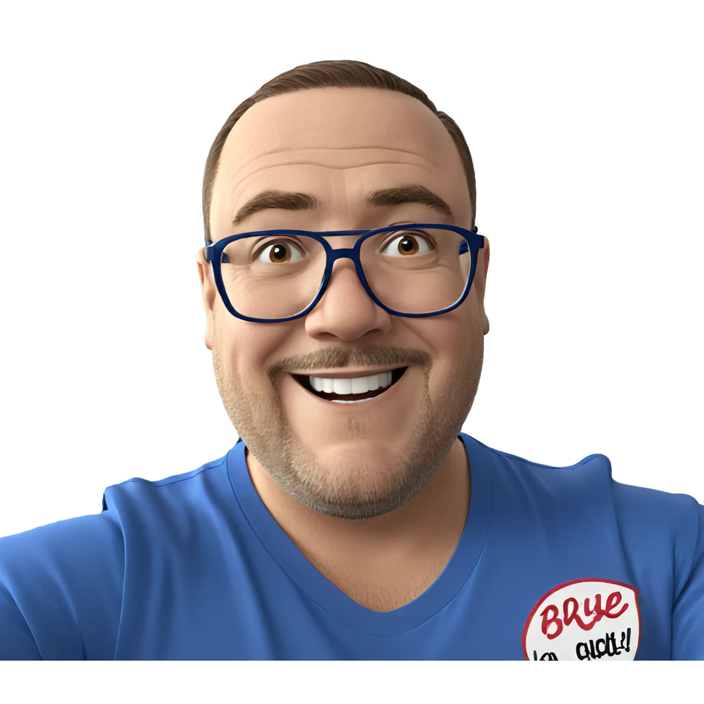 smiling guy in blue shirt emoji