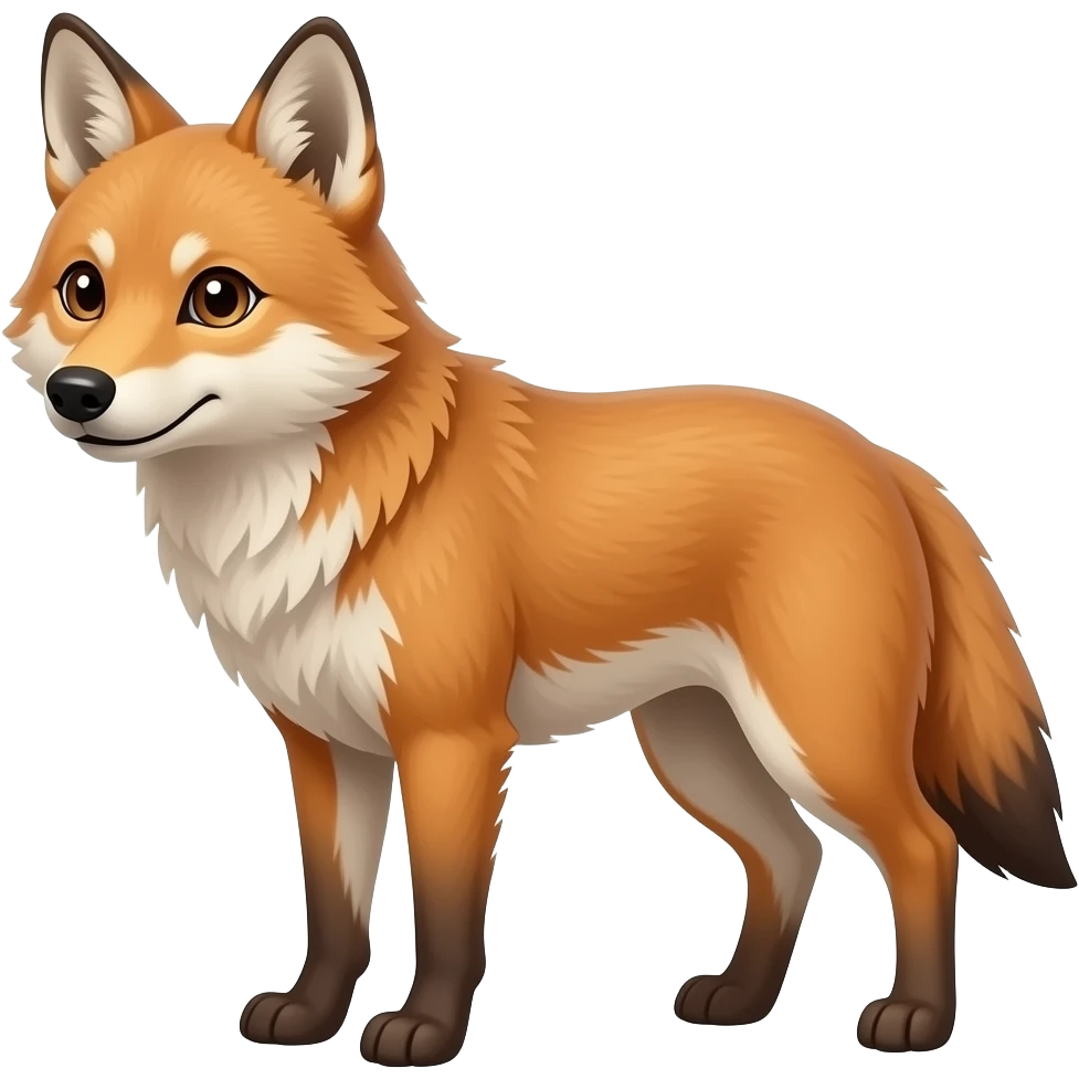 Friendly Coyote, Copper colored emoji