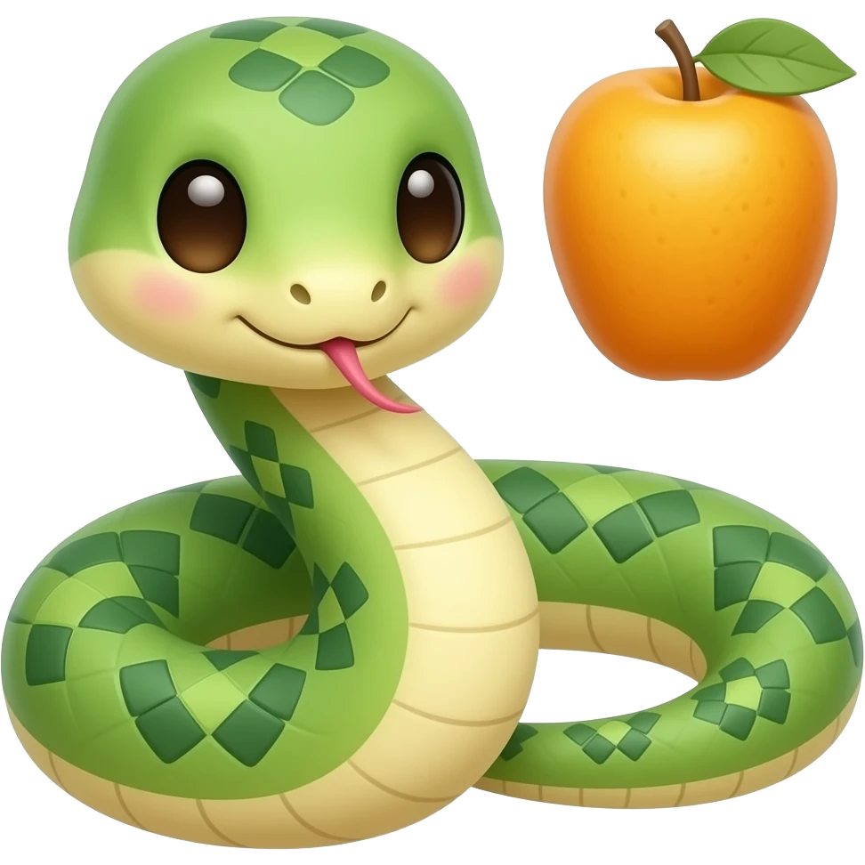 Snake fruit kawaii emoji