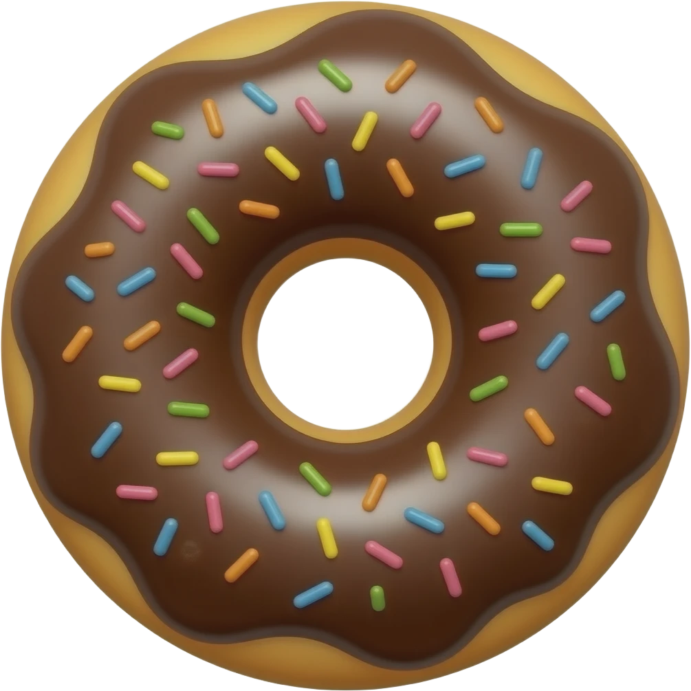 donut chocolate emoji