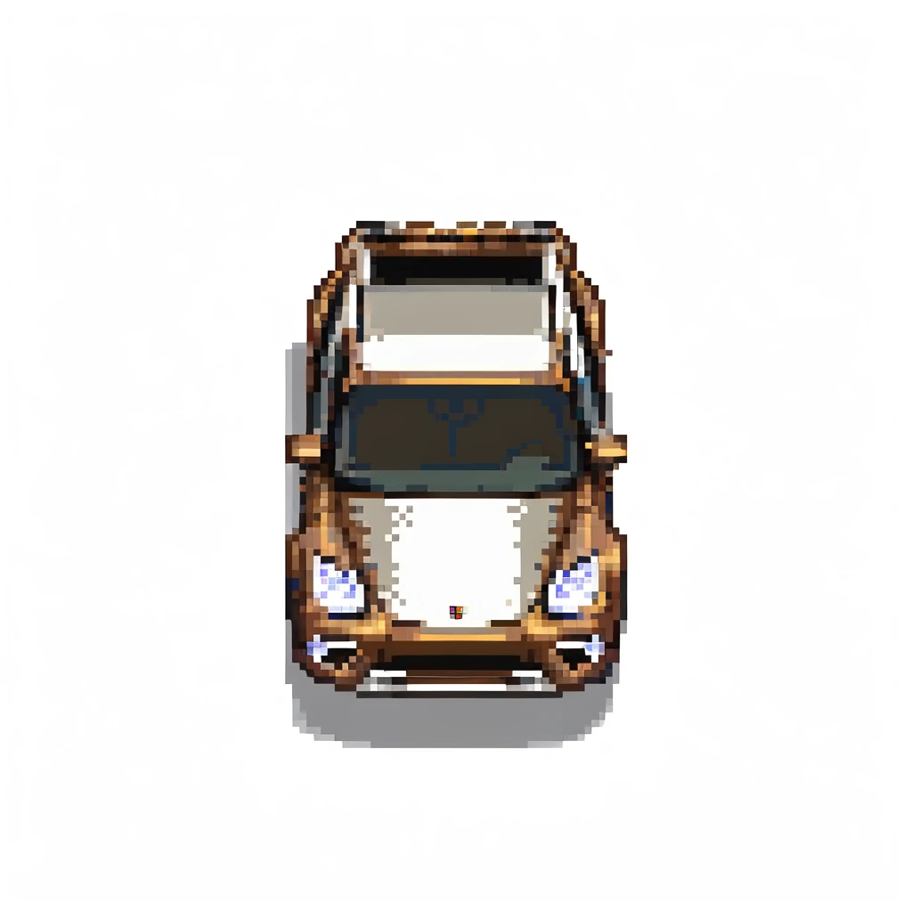 Porsche Cayenne, pixel art style, 3/4 angle, pixelated car emoji