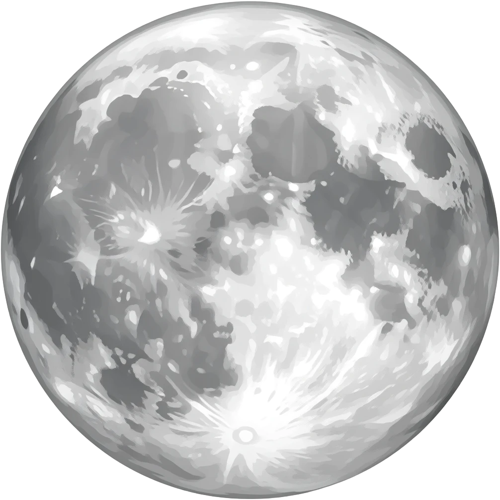 3/4 Moon emoji
